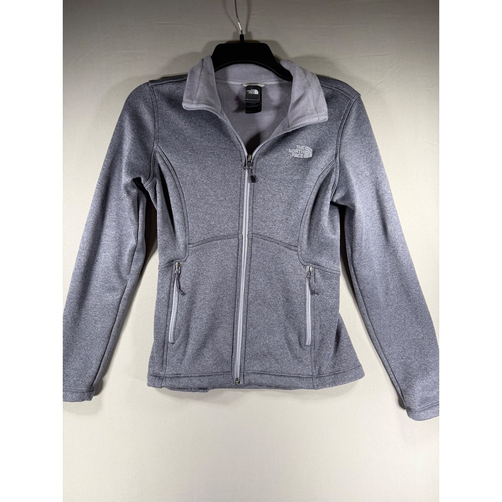 The North Face Womens Agave Full Zip Fleece Jacket Heather Grey XS